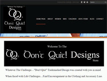 Tablet Screenshot of dontquitdesigns.com